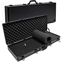 Los mejores  - WilTec Maletín para Armas de Fuego 840x345x117mm Negro con Acolchado de Espuma y 4 cerraduras de Seguridad